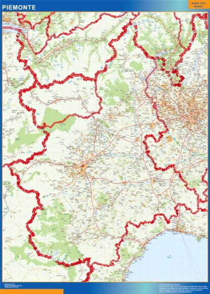 Mapa región Piemonte