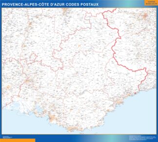 Mapa región Provence alpes cote azur postal