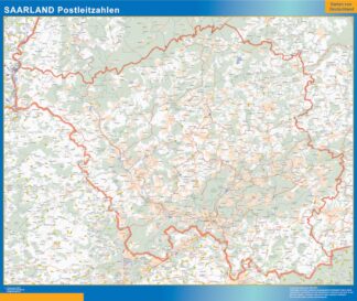 Mapa región Sarre codigos postales