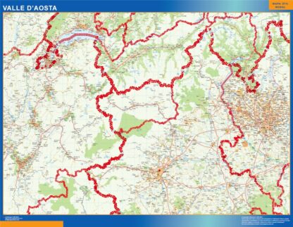 Mapa región Valle Aosta