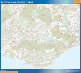 Region Provence-alpes cote azur enmarcado plastificado