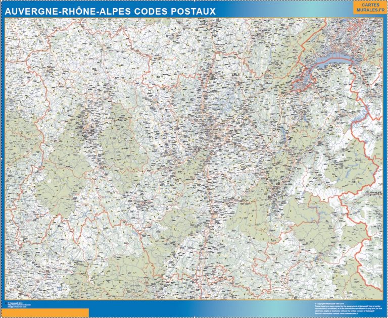 Región Auvergne-Rhone-Alpes codigos postales