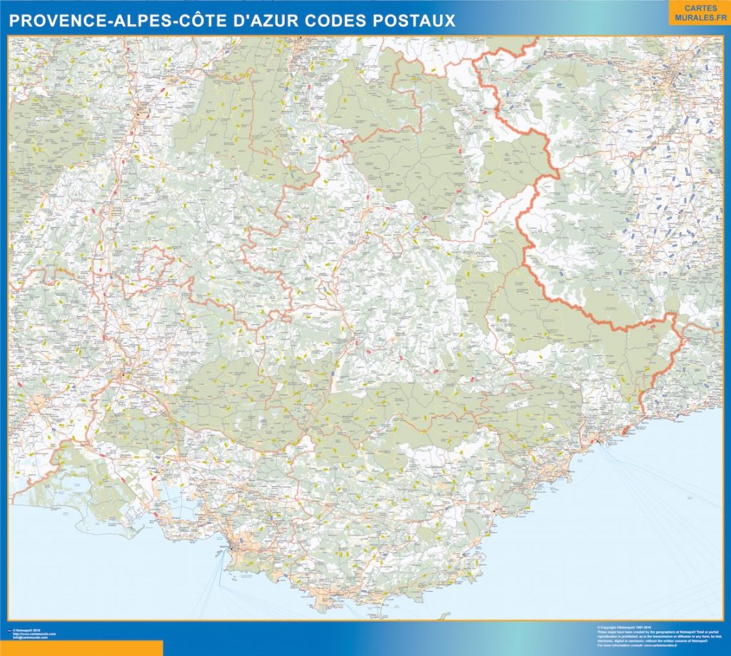 Región Provence-alpes cote azur codigos postales