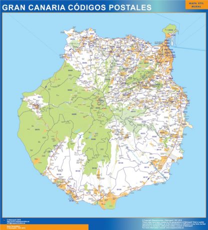 isla Gran Canaria códigos postales
